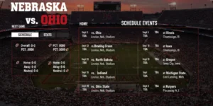 Nebraska Football Schedule 2026 Huskers Game Dates Times TV Info Black And Orange Modern Basketball Tournament Banner 3